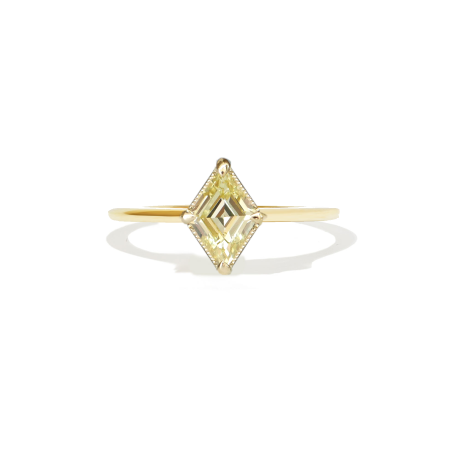 Best Seller Yellow Diamond Lozenge Solitaire Ring