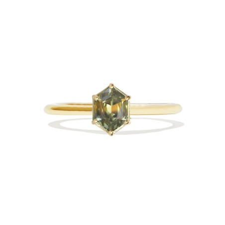 Best Seller 2.23 ctw Yellow Green Hexagon Sapphire