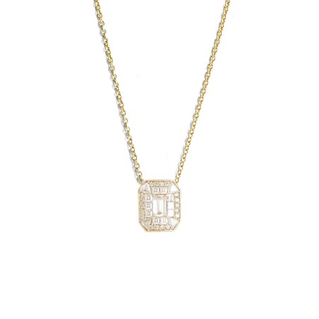 Best Seller Emerald Cut Diamond Mosaic Pendant