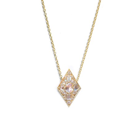 Best Seller Mini Kite Shape Oval Diamond Necklace