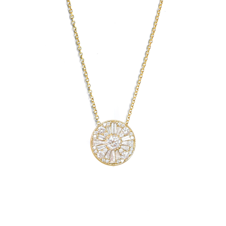 Best Seller Round Shape Brilliant Cut Diamond Mosaic Pendant